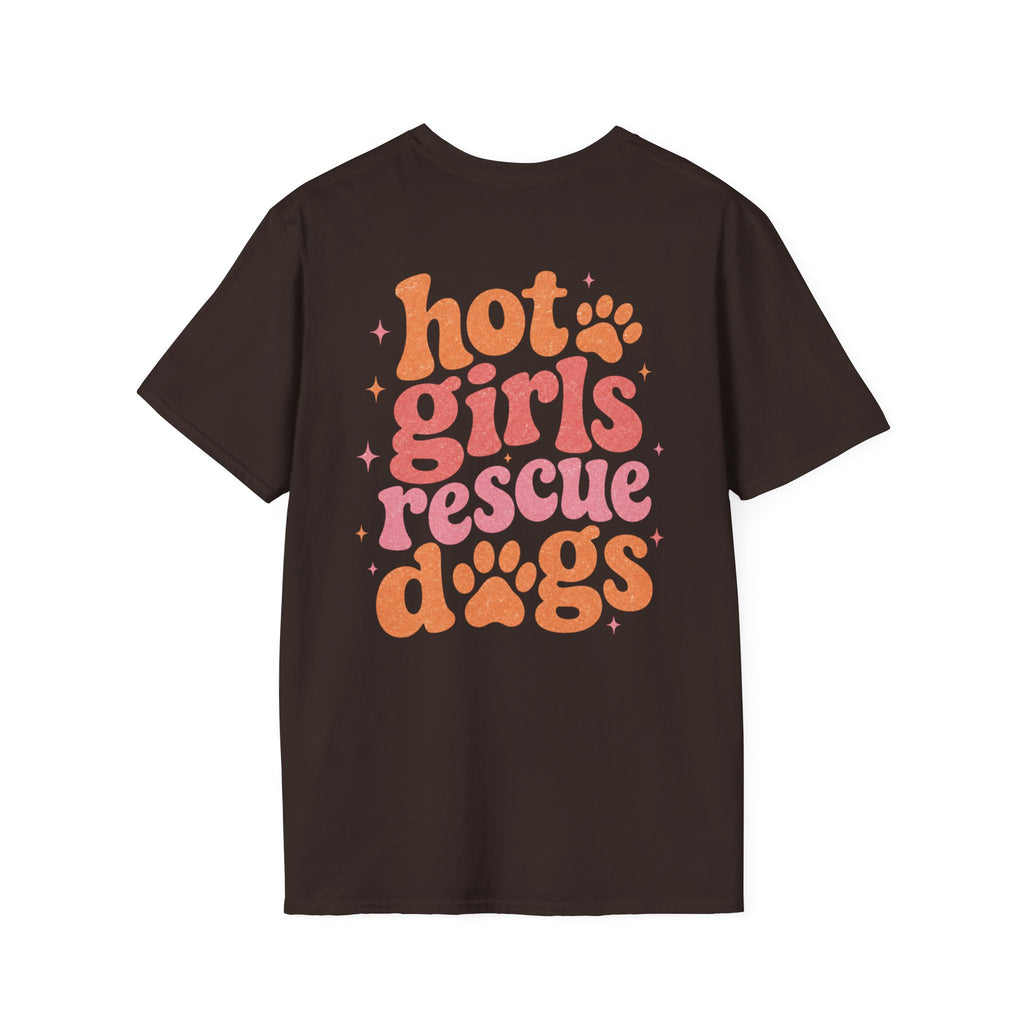 Hot Girls Rescue Dogs Vintage Style Tee