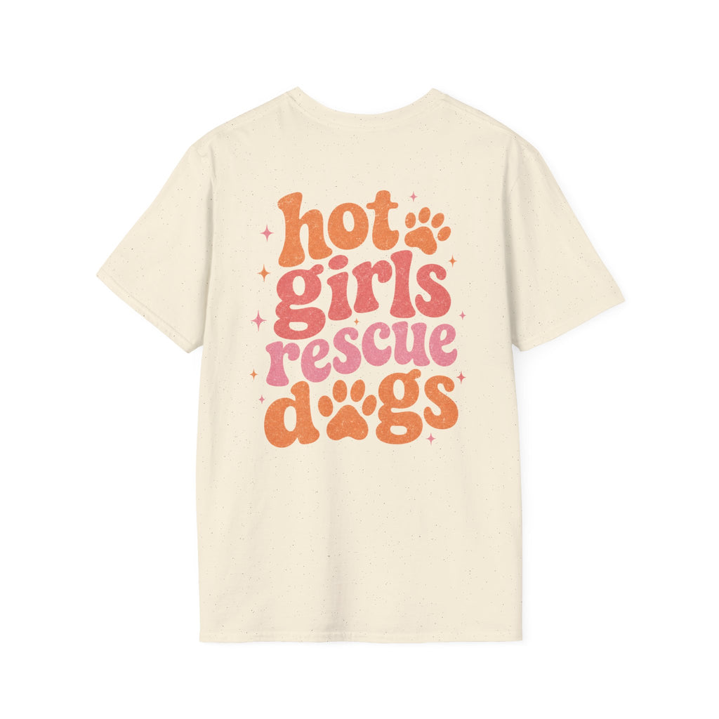 Hot Girls Rescue Dogs Vintage Style Tee