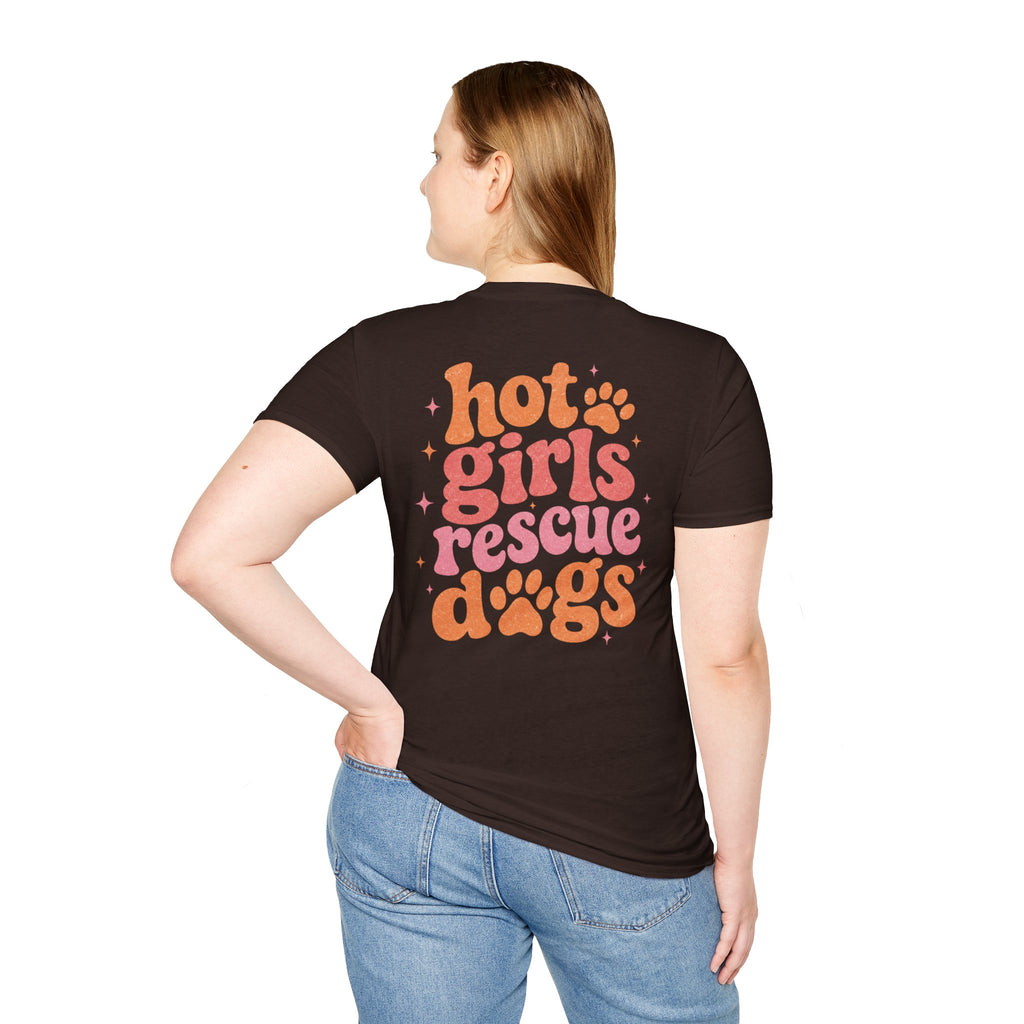 Hot Girls Rescue Dogs Vintage Style Tee