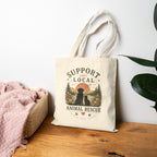 Support Local Animal Rescue Canvas Tote — Eco-Friendly Reusable Grocery Bag